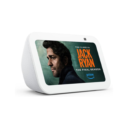 All-new Echo Show 5 (3rd Gen, 2023 release) | Smart display with deeper bass and clearer sound | Glacier White